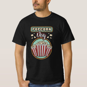 Camiseta Cine Popcorn Day Cine Snack Pop Film Gift Idea