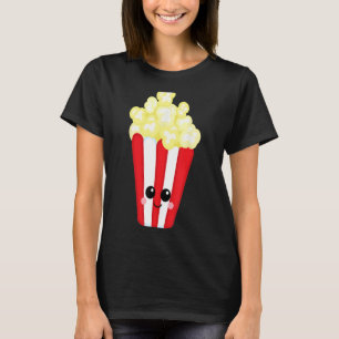 Camiseta Cine Popcorn Face Shirt Gracioso Alimentos Niños S