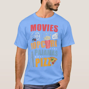 Camiseta Cine Popcorn Pajamas Pizza Movie Night 10262320