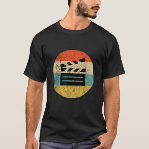 Camiseta Cineasta Clapboard Director de Cine Amante Retro