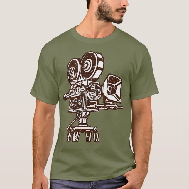 Camiseta Cineasta de cámara de películas (Anverso)