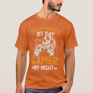 Camiseta Cineasta Por Día Gamer Por Noche Cineñero Gaming