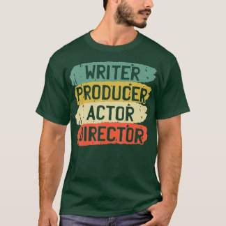 Camiseta Cineasta Retro Productor Escritor Actor Y Cine