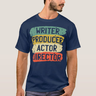Camiseta Cineasta Retro Productor Escritor Actor Y Cine