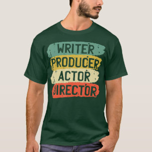 Camiseta Cineasta Retro Productor Escritor Actor Y Cine