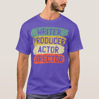 Camiseta Cineasta Retro Productor Escritor Actor Y Cine