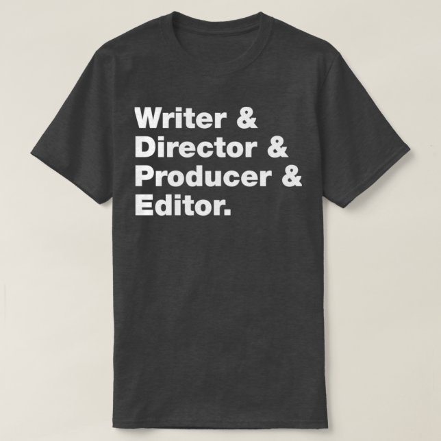 Camiseta Cineasta Writer Director amp Productor amp Edi (Diseño del anverso)