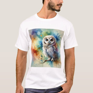 Camiseta Cinereous Owl 240824AREF107 - Watercolor