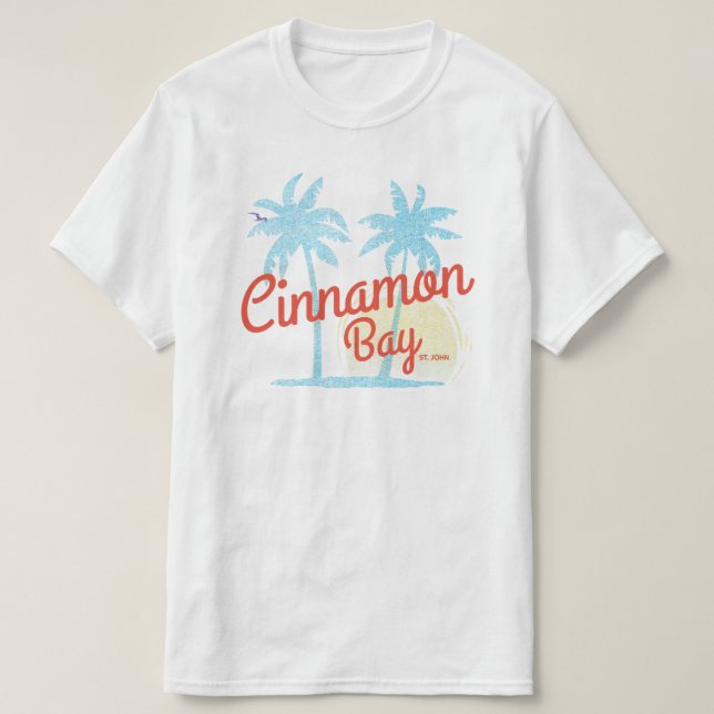 Camiseta Cinnamon Bay USVI Vintage Beachwear (Diseño del anverso)