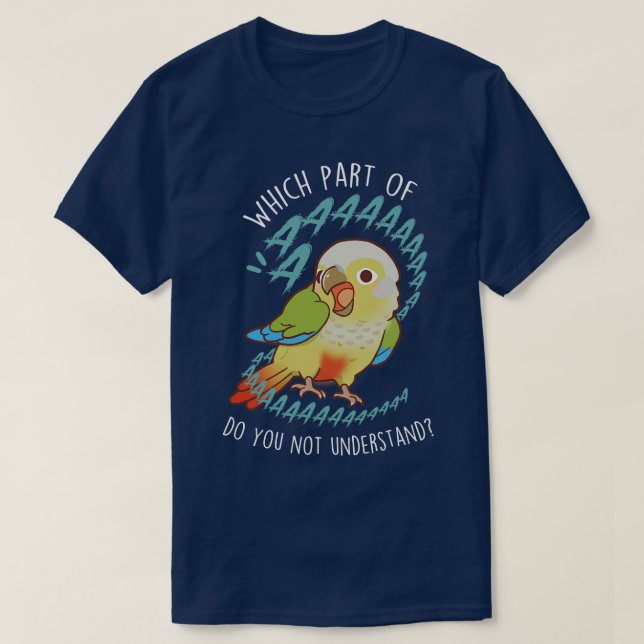 Camiseta Cinnamon Greencheeked Conure Parrot Aaaa (Diseño del anverso)