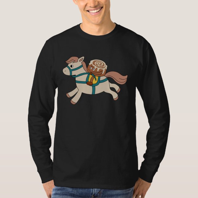 Camiseta Cinnamon Roll is Horseriding Ironic Horse Illustra (Anverso)
