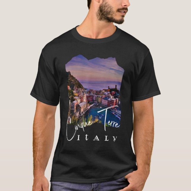 Camiseta Cinque Terre De Noche Cinque Terre Souvenir (Anverso)