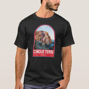Camiseta Cinque Terre Italia Retro Emblem Vintage