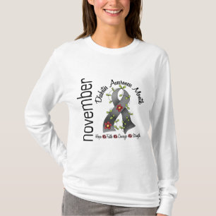 Camiseta Cinta 1 de la flor del mes de la conciencia de la