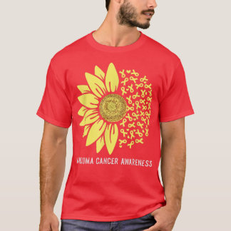 Camiseta Cinta amarilla Sarcoma de girasol conciencia del c