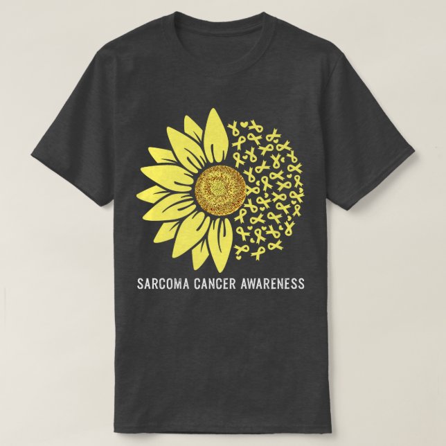Camiseta Cinta amarilla Sarcoma de girasol Sensibilización  (Diseño del anverso)