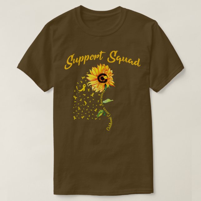 Camiseta Cinta amarilla Sunflower Sensibilización sobre el  (Diseño del anverso)