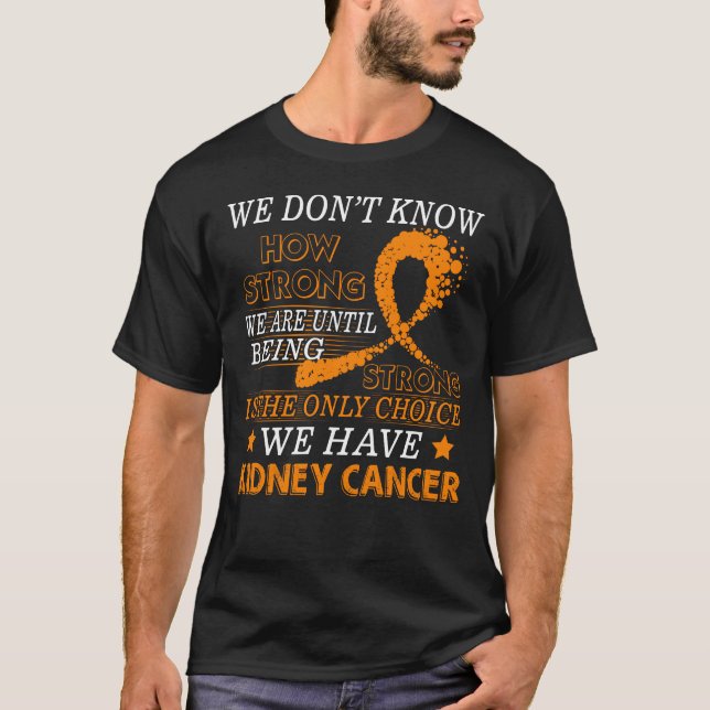 Camiseta Cinta anaranjada de la conciencia del cáncer (Anverso)