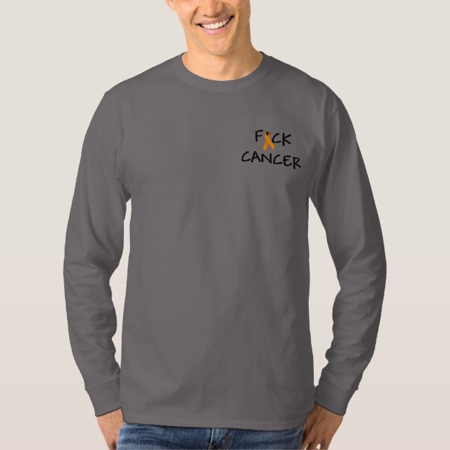Camiseta Cinta anaranjada de la conciencia del cáncer de (Anverso)