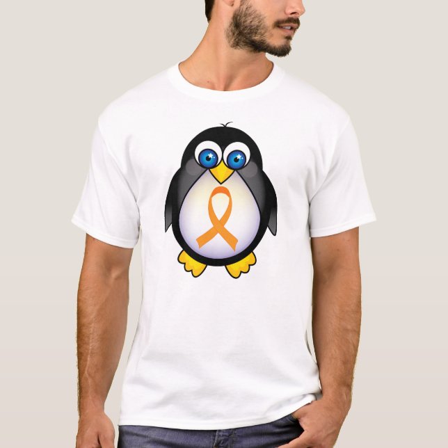 Camiseta Cinta anaranjada del pingüino del regalo de la (Anverso)