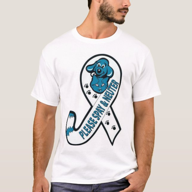 Camiseta Cinta atada de la conciencia: Spay y neutralice (Anverso)