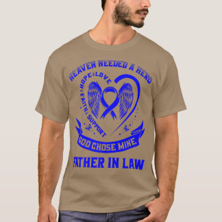 Camiseta Cinta azul Alas cardíacas Alcance a la conciencia