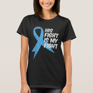 Camiseta Cinta azul clara de apoyo al cáncer de próstata gu