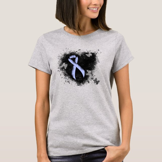 Camiseta Cinta azul claro Corazón grueso (Anverso)