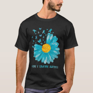 Camiseta Cinta Azul Claro Mariposa Margarita Síndrome X Frá