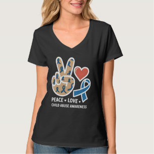 Camiseta Cinta Azul Concienciación Maltrato Infantil Paz Am