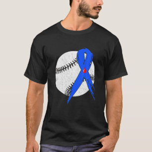 Camiseta Cinta azul de béisbol: guerrera de sensibilización