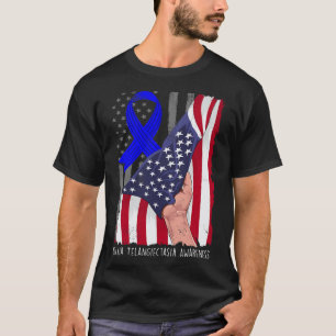 Camiseta Cinta azul de la bandera americana de concienciaci