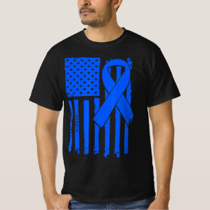 Camiseta Cinta azul de la bandera estadounidense Ataxia Awa