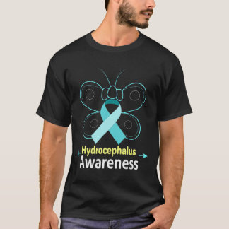 Camiseta Cinta azul de la luz de la mariposa Hydrocephalus 