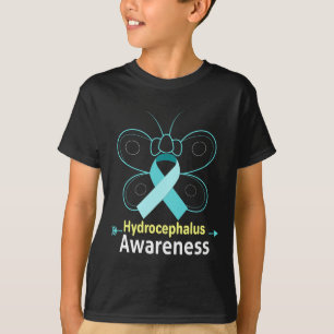 Camiseta Cinta azul de la luz de la mariposa Hydrocephalus