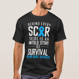 Camiseta Cinta Azul Detrás De Cada Cicatriz Guillain Barre