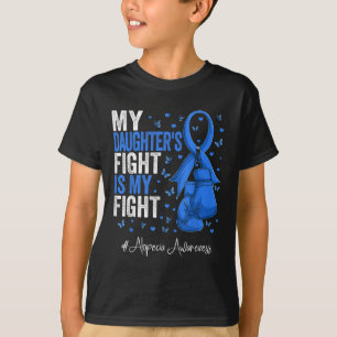 Camiseta Cinta azul Hija Alopecia Conciencia