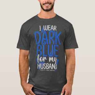 Camiseta Cinta azul oscura para combatir el cáncer de marid