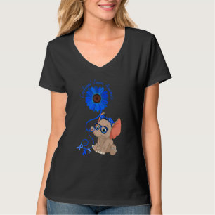 Camiseta Cinta azul para la sensibilización sobre la polipo