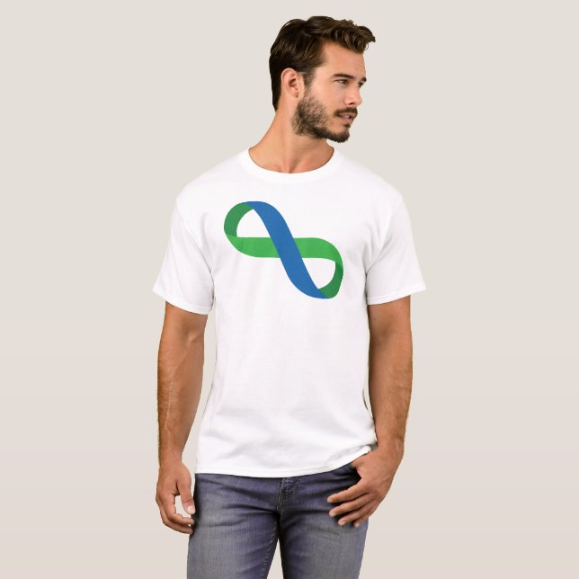 Camiseta Cinta azul y verde del infinito (Anverso completo)