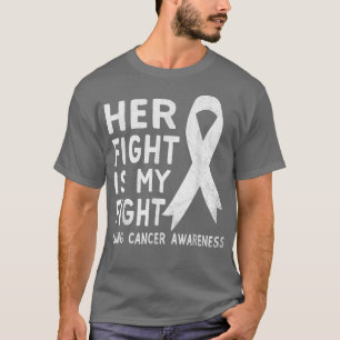 Camiseta Cinta blanca Conciencia sobre el cáncer de pulmón
