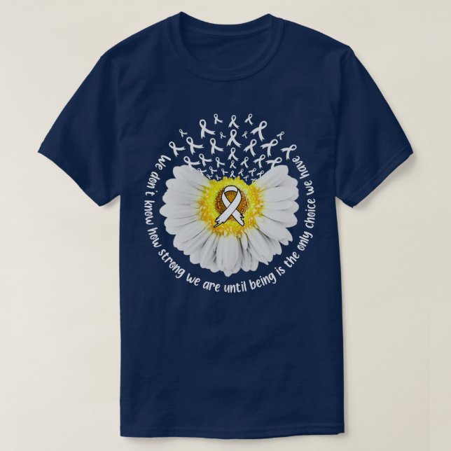 Camiseta Cinta Blanca De Concienciación Sobre El Pulmón Del (Diseño del anverso)