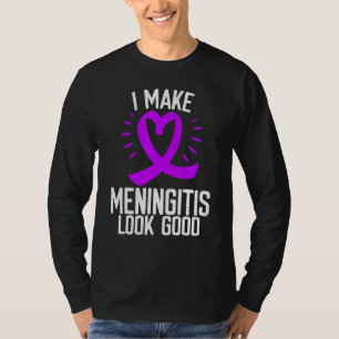 Camiseta Cinta Borgoña Hacer Conciencia de Meningitis Buen