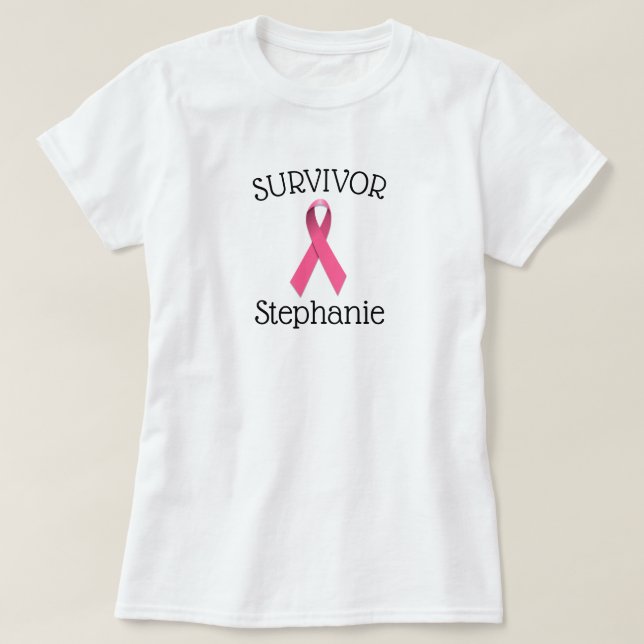 Camiseta Cinta Camiseta de Superviviente de Cáncer (Diseño del anverso)