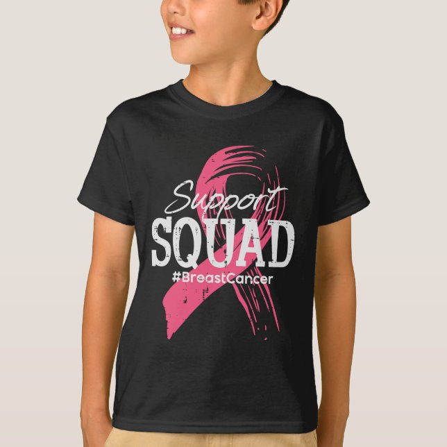Camiseta Cinta Cáncer Apoyo Escuadrón Concienciación Hombre (Anverso)