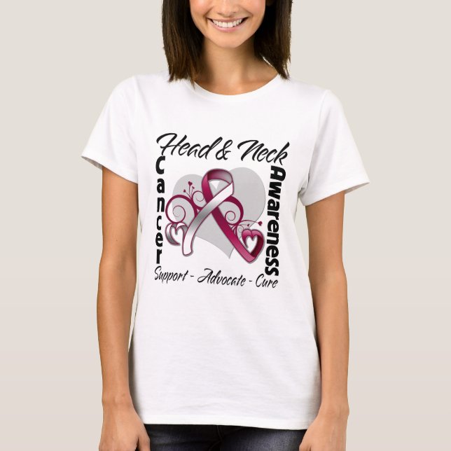 Camiseta Cinta cardíaca - Conciencia sobre el cáncer de cab (Anverso)
