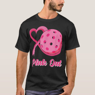 Camiseta Cinta cardíaca de pellebol rosada contra el cáncer