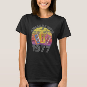 Camiseta Cinta Cassette de 45 años de edad Vintage 1977 46