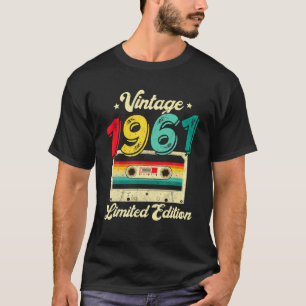 Camiseta Cinta Cassette De 61 Años Vintage 1961 61º Nacimie