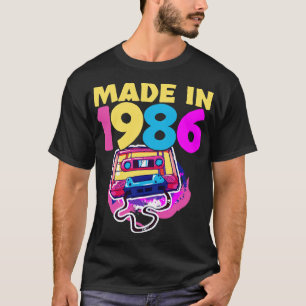 Camiseta Cinta cassette de cumpleaños 1986